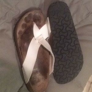 Birkenstock size 38 (8) white thong
